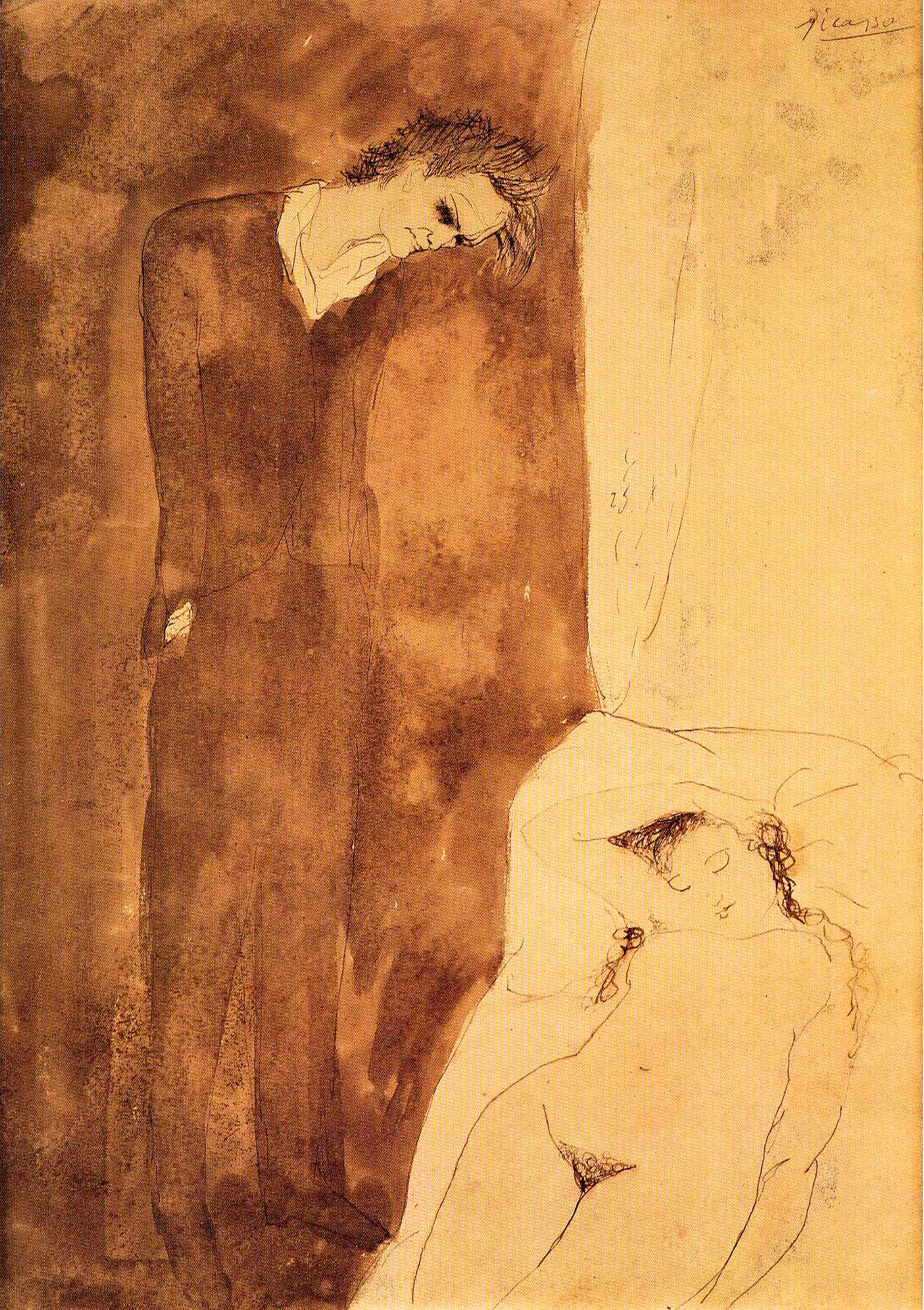 Picasso Sleeping nude 1904
